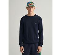 GANT Men's 8040521-433-M Cotton Pique C-Neck, Evening Blue, M