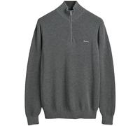 GANT Men's Cotton Pique Half Zip Sweater, Dark Grey Blend, XXL