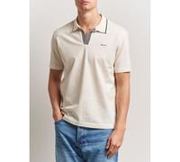 GANT Mens Cream Regular Fit Tipped Polo Shirt