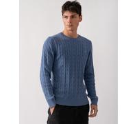 Gant Mens Crew Neck Jumper in Light Blue Cotton - Size Large