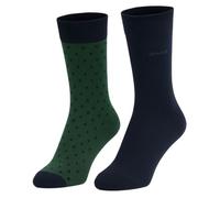 GANT Mens Dot & Solid Socks 2 Pack Forest Green (UK, Numeric, 9, 11, Regular, Regular)