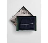 GANT Mens Essential Beanie and Scarf Gift Set - 410 Marine - 410 Marine - One Size