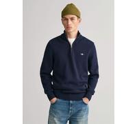 GANT Mens Evening Blue Casual Cotton Half Zip Sweatshirt