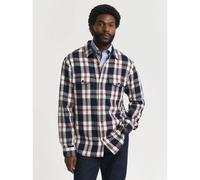 GANT Mens Evening Blue Checked Heavy Twill Overshirt