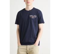 GANT Mens Evening Blue Regular Fit Graphic T-Shirt