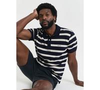 GANT Mens Evening Blue Regular Fit Striped Polo Shirt