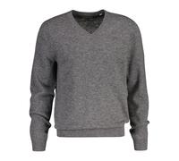 GANT Men's Extrafine Lambswool V-Neck Pullover, Dark Grey Blend, XL
