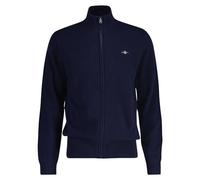 GANT Men's Extrafine Lambswool Zip Cardigan Sweater, Navy, XXL