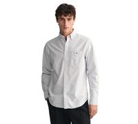 GANT Mens Fit Banker Stripe Classic Oxford Shirt Long Sleeve Pale Blue XXL