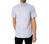 GANT Mens Fit Classic Poplin Short Sleeve Shirt Light Blue M