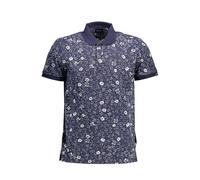 Gant Mens Floral Print Polo Shirt - Dark Blue Cotton - Size Small