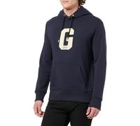 GANT Mens G Badge Hoodie - 433 Evening Blue