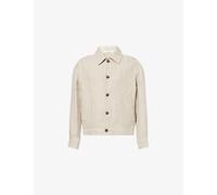 Gant Mens Gant Button-Through Washed Linen Jacket Light Taupe S