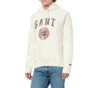 GANT Men's Graphic Hoodie Hooded Sweatshirt, Cream, M