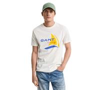 GANT Men's Graphic SS T-Shirt, Cream, XL