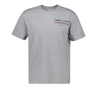 GANT Men's Graphic SS T-Shirt, Grey Melange, L
