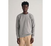 GANT Mens Grey Melange Shield Crew Neck Sweatshirt