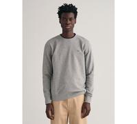 GANT Mens Grey Melange Shield Crew Neck Sweatshirt