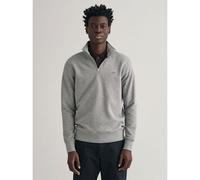 GANT Mens Grey Melange Shield Half Zip Sweatshirt