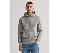 GANT Mens Grey Melange Shield Hoodie