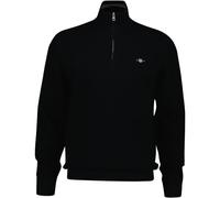 GANT Mens Half Zip Jumper Long Sleeve Cotton Black M