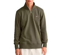 GANT Mens Half Zip Sweatshirt Juniper Green XXL