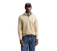 GANT Mens Regular Fit Shield Logo Half Zip Sweatshirt - 200 Oat Beige - 200 Oat Beige - L