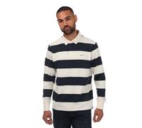 Gant Mens Heavy Rugger Block Stripe Polo Shirt - Blue - M - Blue