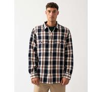 GANT Mens Heavy Twill Check Overshirt - 433 Evening Blue - 433 Evening Blue - L