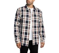 GANT Men's Heavy Twill Check Overshirt, Evening Blue, M