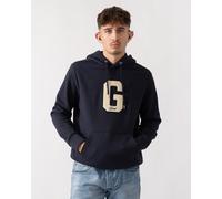 Gant Mens Hoodie in Navy Cotton - Size X-Large