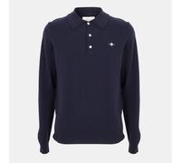 Gant Mens Lambswool Polo Shirt Top Marine S Long Sleeve