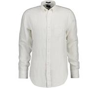 GANT Men's Regular Fit Linen Shirt - Regular Linen Shirt - White - Size: 38/Regular