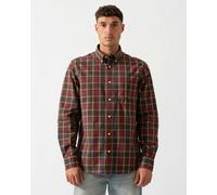 GANT Mens Long Sleeve Archive Poplin Check Shirt - 604 Plumped Red - 604 Plumped Red - L