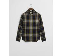 GANT Mens Long Sleeve Windblown Flannel Large Check Shirt - 433 Evening Blue - 433 Evening Blue - L