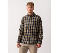 GANT Mens Long Sleeve Windblown Flannel Small Check Shirt - 433 Evening Blue