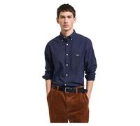 GANT Mens Micro Print Shirt Evening Blue Evening Blue M