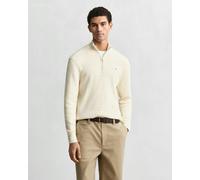 GANT Mens Mini Cable Half Zip Jumper - 130 Cream - 130 Cream - XL