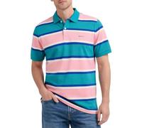 GANT Mens Multistripe SS Polo Aqua Blue (UK, Alpha, XL, Regular, Regular, Aqua Blue)