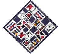 GANT Mens Nautical Flag Print Silk Sheen Pocket Square