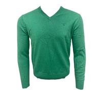 GANT Men's Ocean Green Cotton Lightweight V-Neck Sweater Size M NWT