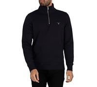 GANT Men's Original Half Zip Sweat Sweatshirt, Evening Blue, L