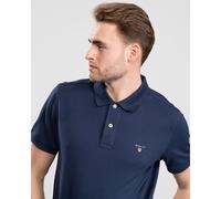 Gant Mens Original Pique Rugger polo shirt for men in blue Cotton - Size Medium