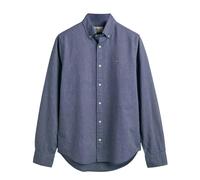 Gant Mens Oxford Slim Long-Sleeved Shirt - Blue - Blue - M - 100% Mixed