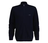 Gant Men's Pique Knit Jacket - Cotton Pique Zip Cardigan, Zipper