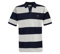 GANT Mens Polo Shirt - Block Stripe Polo, short Sleeve, Button Row, Logo, Gestre