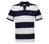 GANT Mens Polo Shirt - Block Stripe Polo, short Sleeve, Button Row, Logo, Gestre