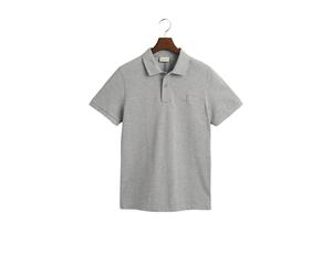 Gant Mens Poloshirt - Grey Cotton - Size X-Large