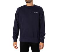 GANT Men's Printed Graphic C-Neck Sweatshirt, Evening Blue, L