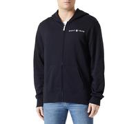 GANT Men's Printed Graphic Full Zip Hoodie Hooded Sweatshirt, Black, L